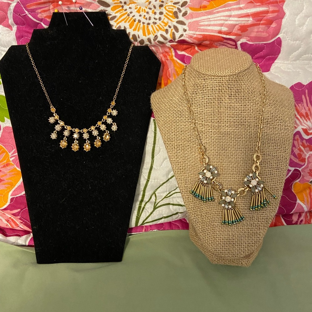 Two Old Navy costume necklaces.